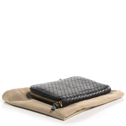 Bottega Veneta Nappa Intrecciato Zip Around Wallet Black 4 of 8