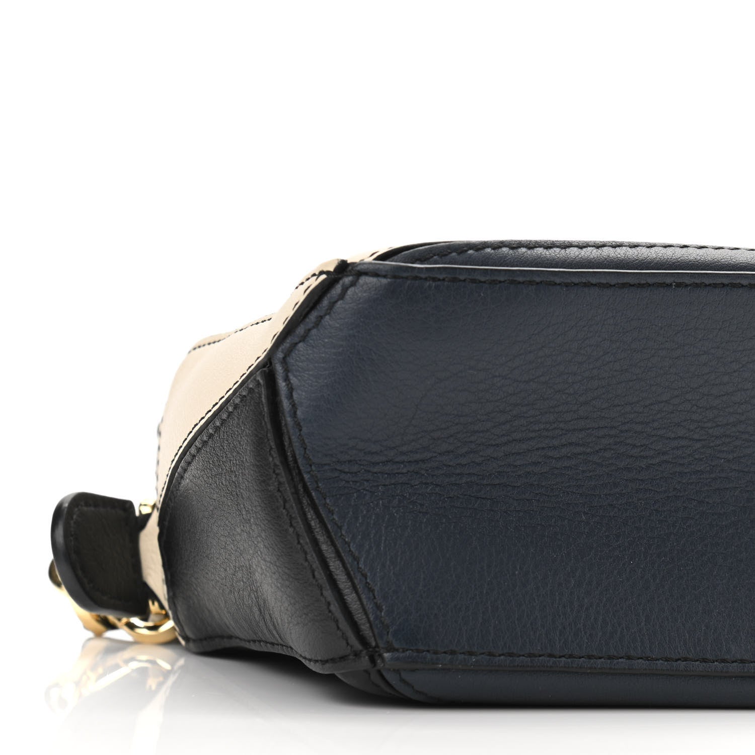 Loewe Calfskin Puzzle Bag Black Cream 9 of 11