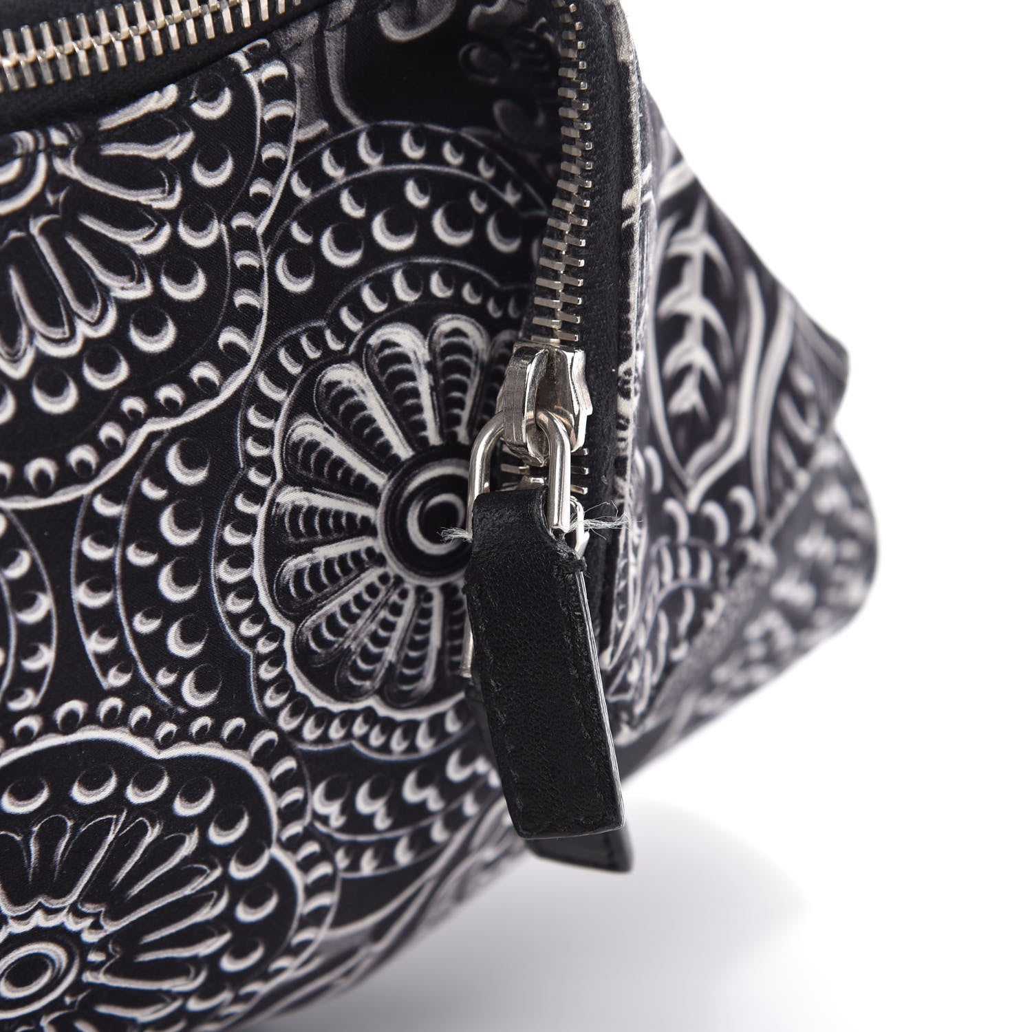 Alexander McQueen Silk Floral De Manta Clutch Black Silver 11 of 11