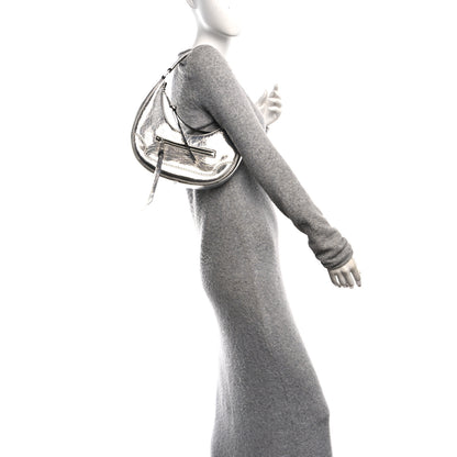 Marc Jacobs Crinkled Calfskin Crusier Crescent Bag Silver 2 of 9