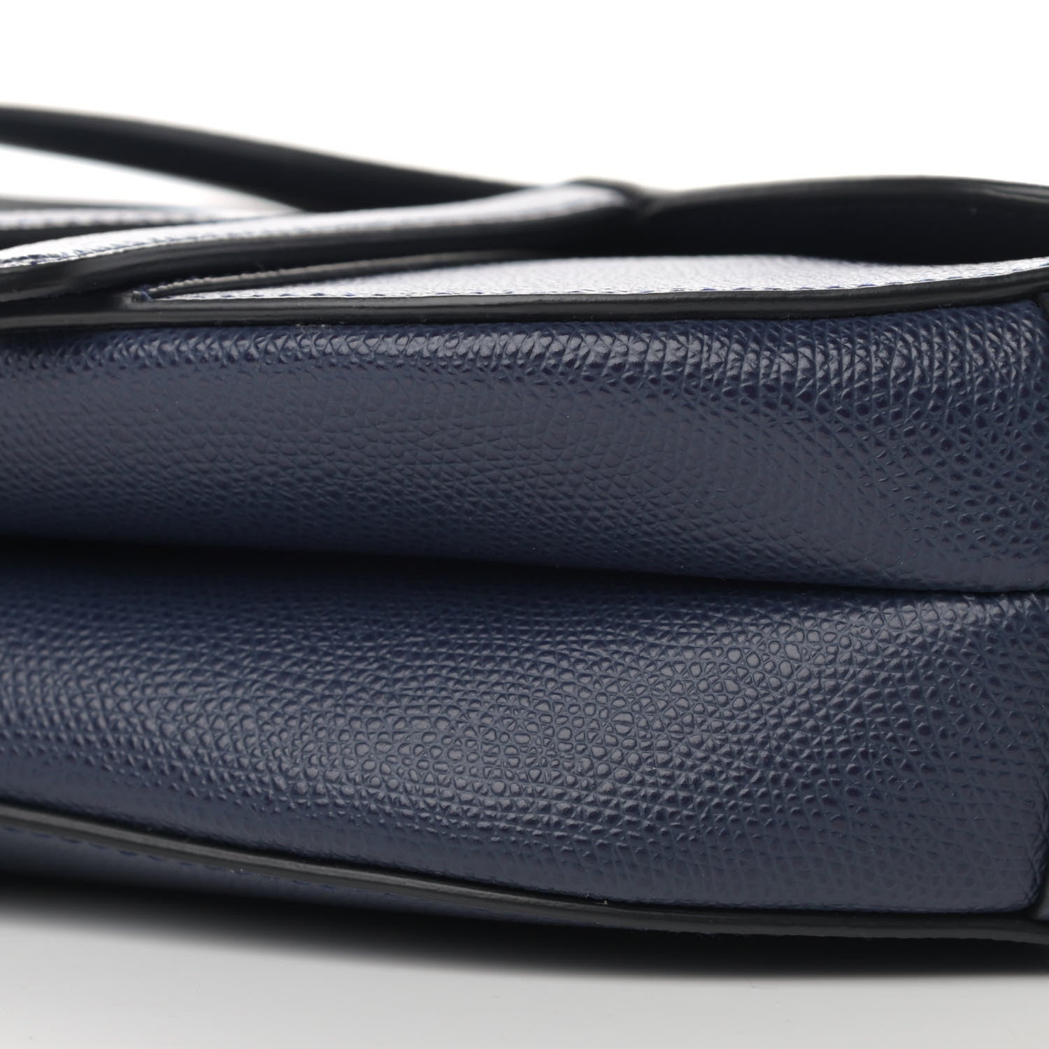 Christian Dior Grained Calfskin Saddle Bag Navy 9 of 13