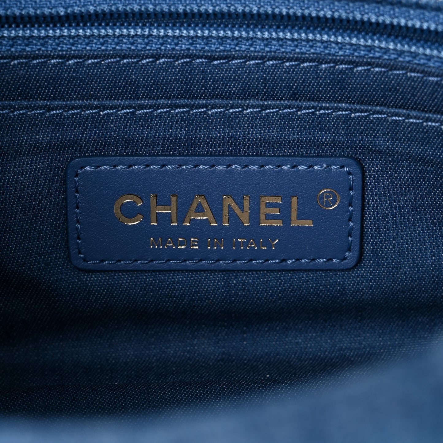 Denim Quilted Mini Pearl Crush Rectangular Flap Blue