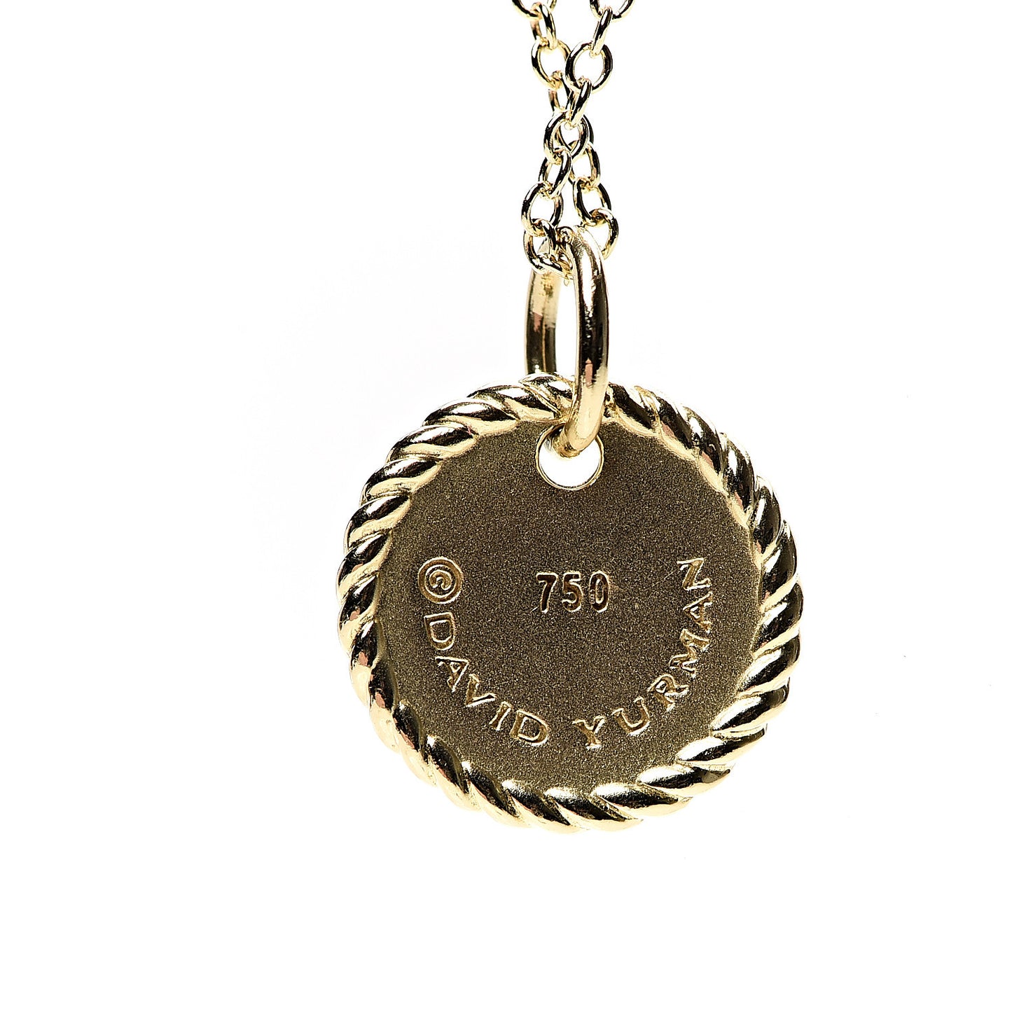18K Yellow Gold Diamond Initial K Charm Pendant Necklace