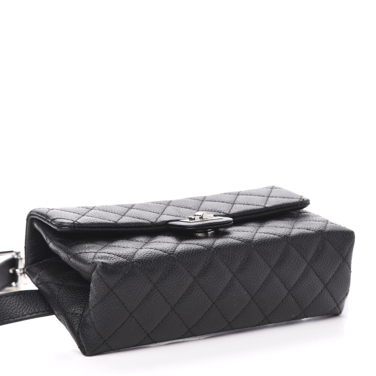 Chanel Grained Calfskin Quilted 2.55 Reissue Flap Belt Bag Clutch Black 4 of 10