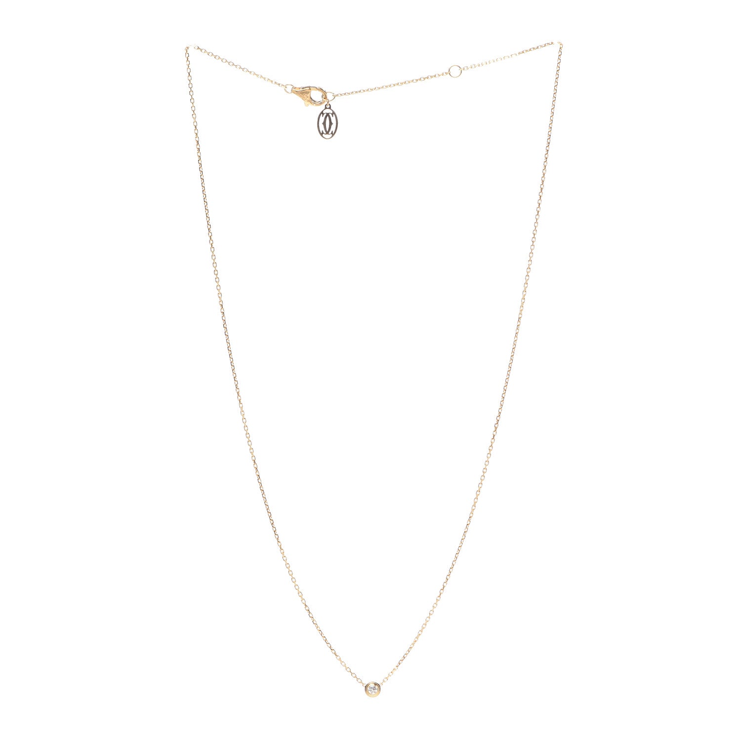 Cartier 18K Yellow Gold Diamond XS D'Amour Pendant Necklace 3 of 5