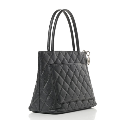 Chanel Caviar Quilted Medallion Tote Black 3 of 16