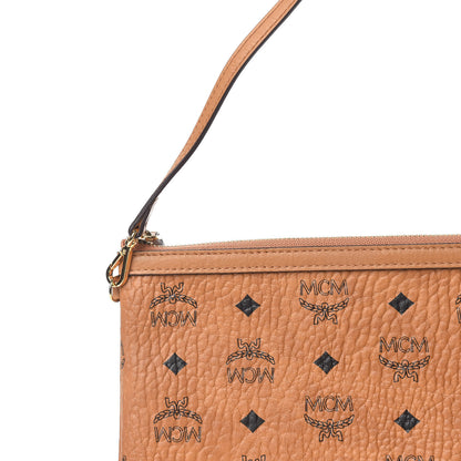 MCM Visetos Liz Shopper Tote Pouch Cognac 10 of 10