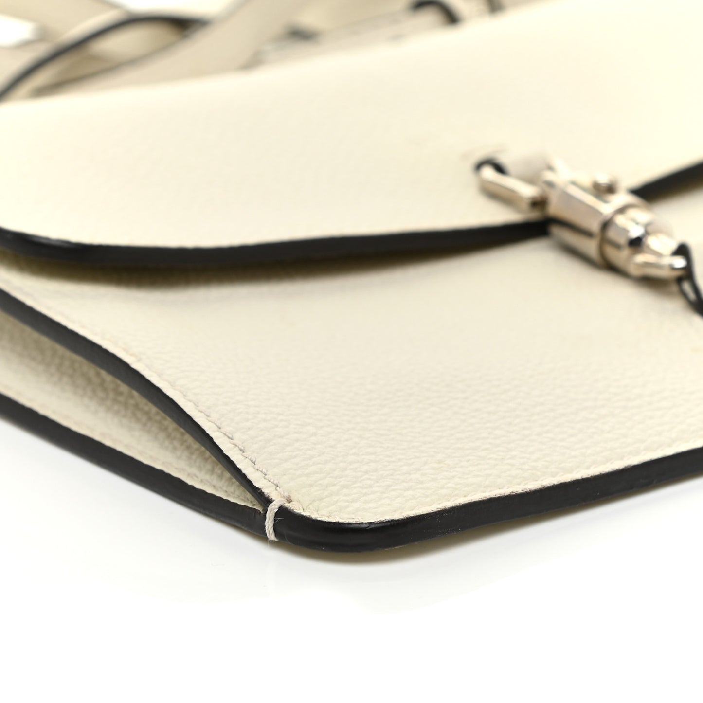 Grand Prix Calfskin Jackie Convertible Shoulder Bag White