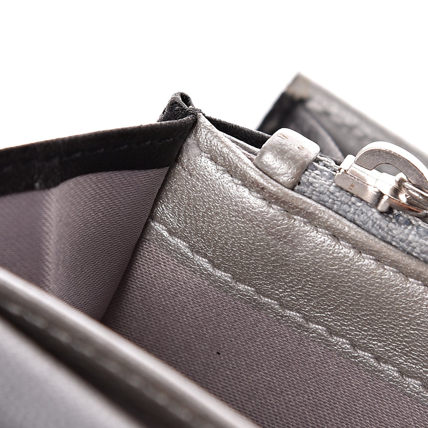 Lambskin Embossed Camellia Large Gusset Flap Wallet Black