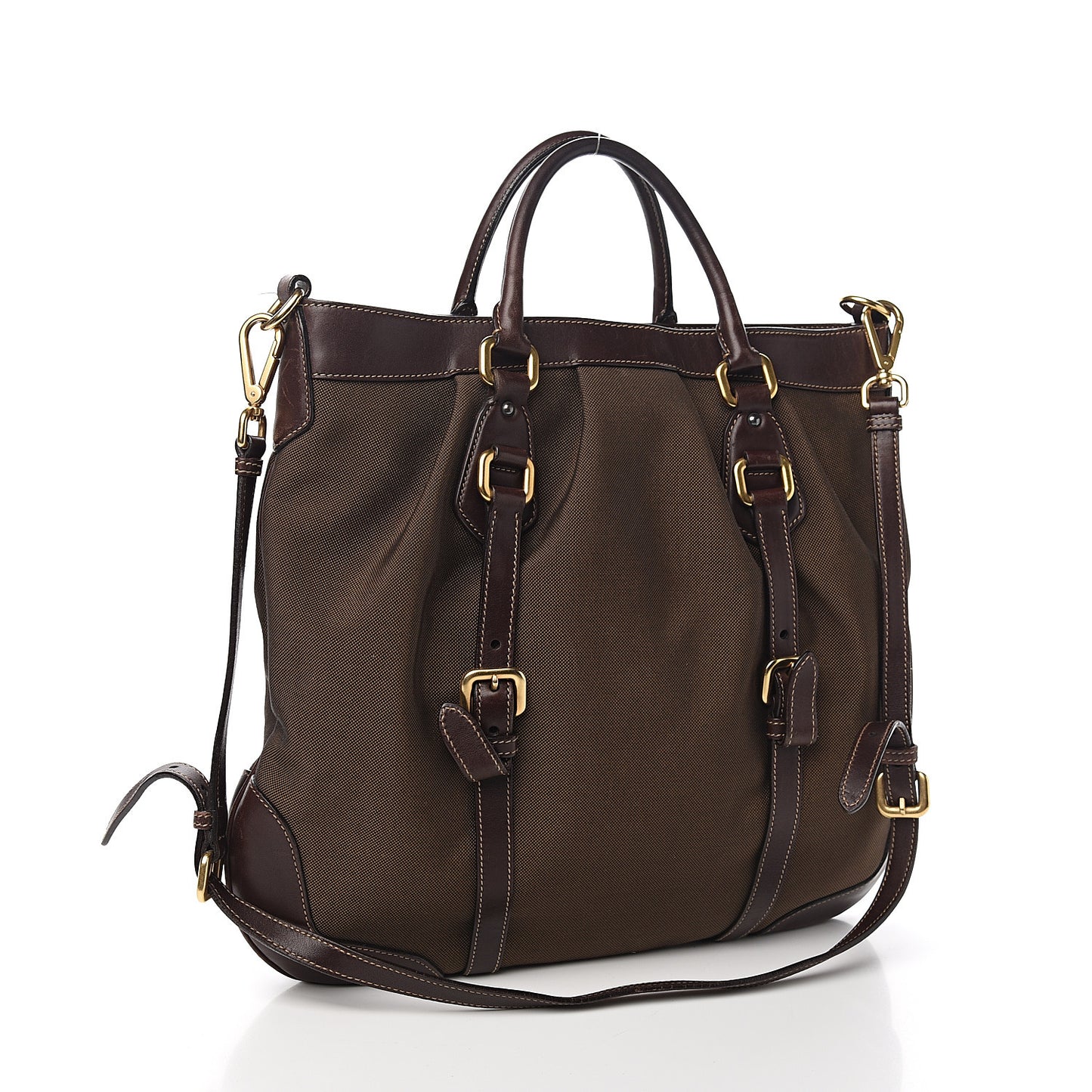 Jacquard Logo Tote Brown
