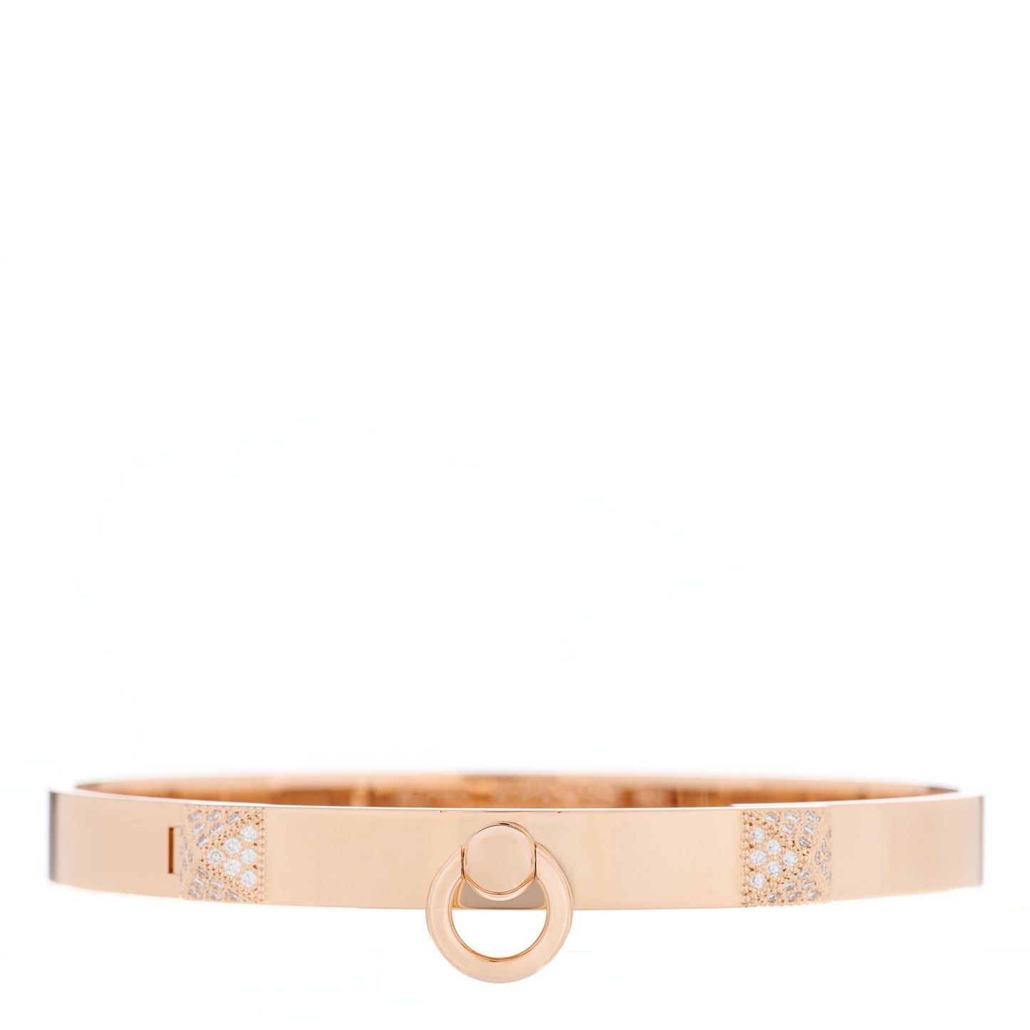 18K Rose Gold Diamond PM Collier De Chien Bracelet SH