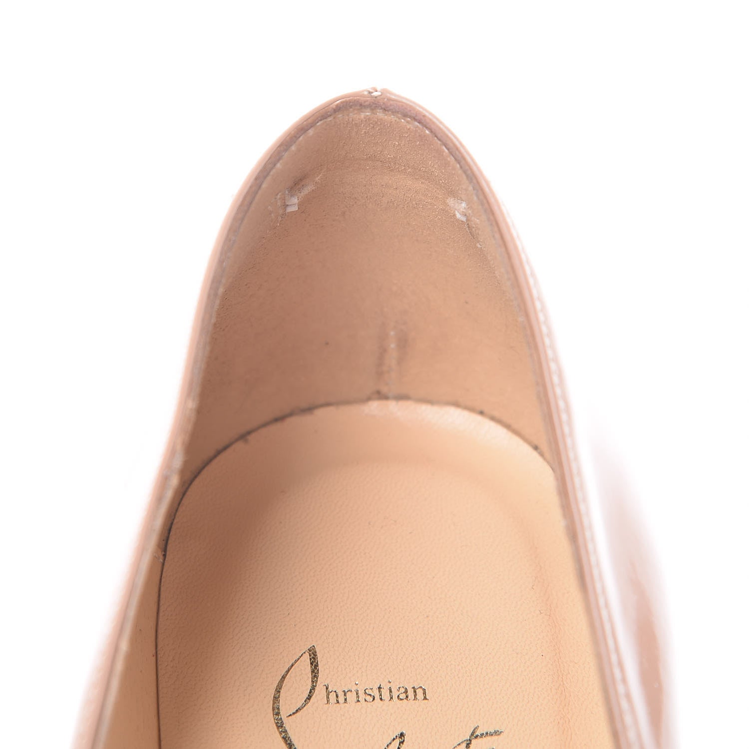Christian Louboutin Patent Pigalle Plato 120 Pumps 36 Nude 10 of 14