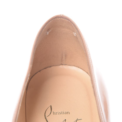 Christian Louboutin Patent Pigalle Plato 120 Pumps 36 Nude 10 of 14