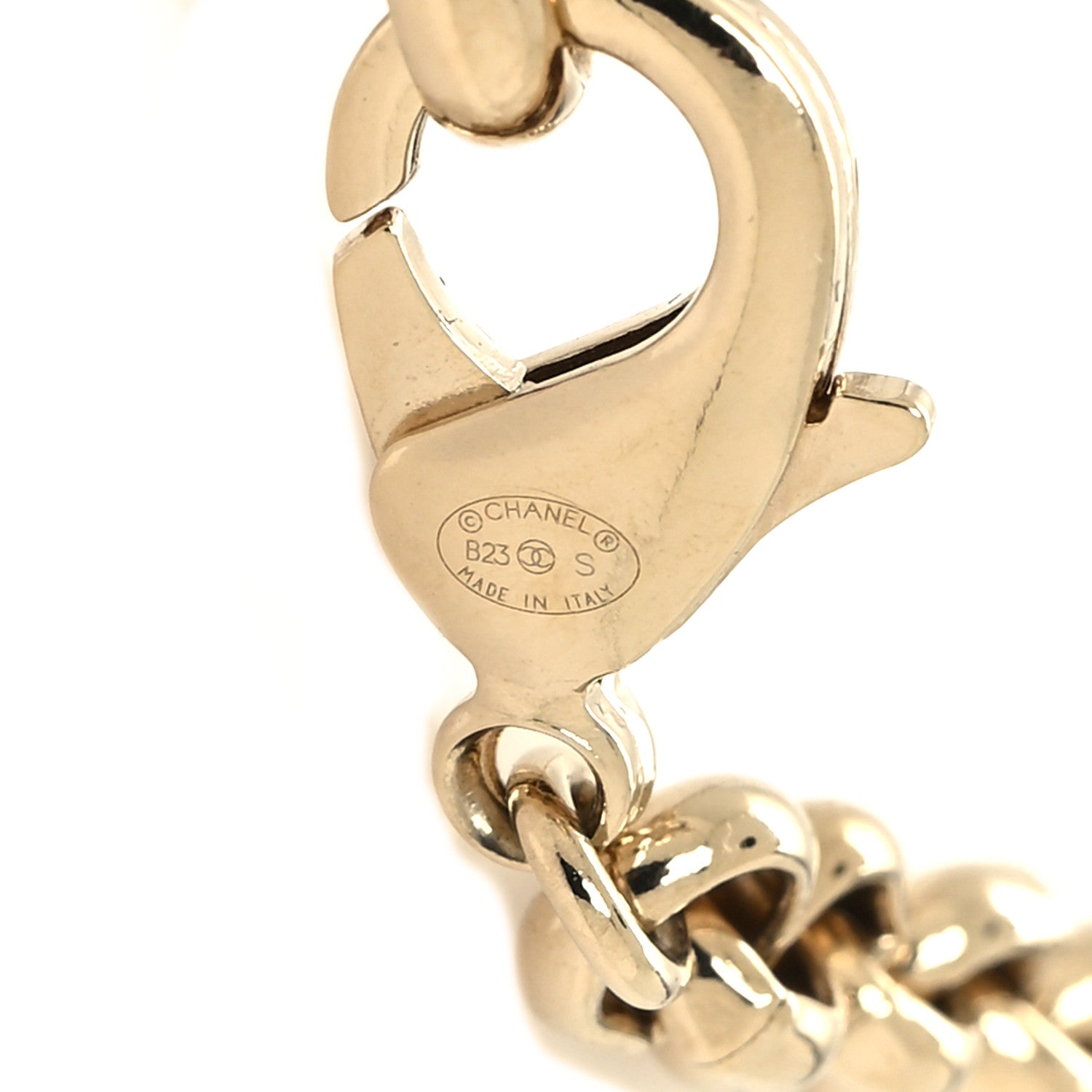 Chanel Pearl Crystal Camellia Chain Belt Gold White 4 of 5
