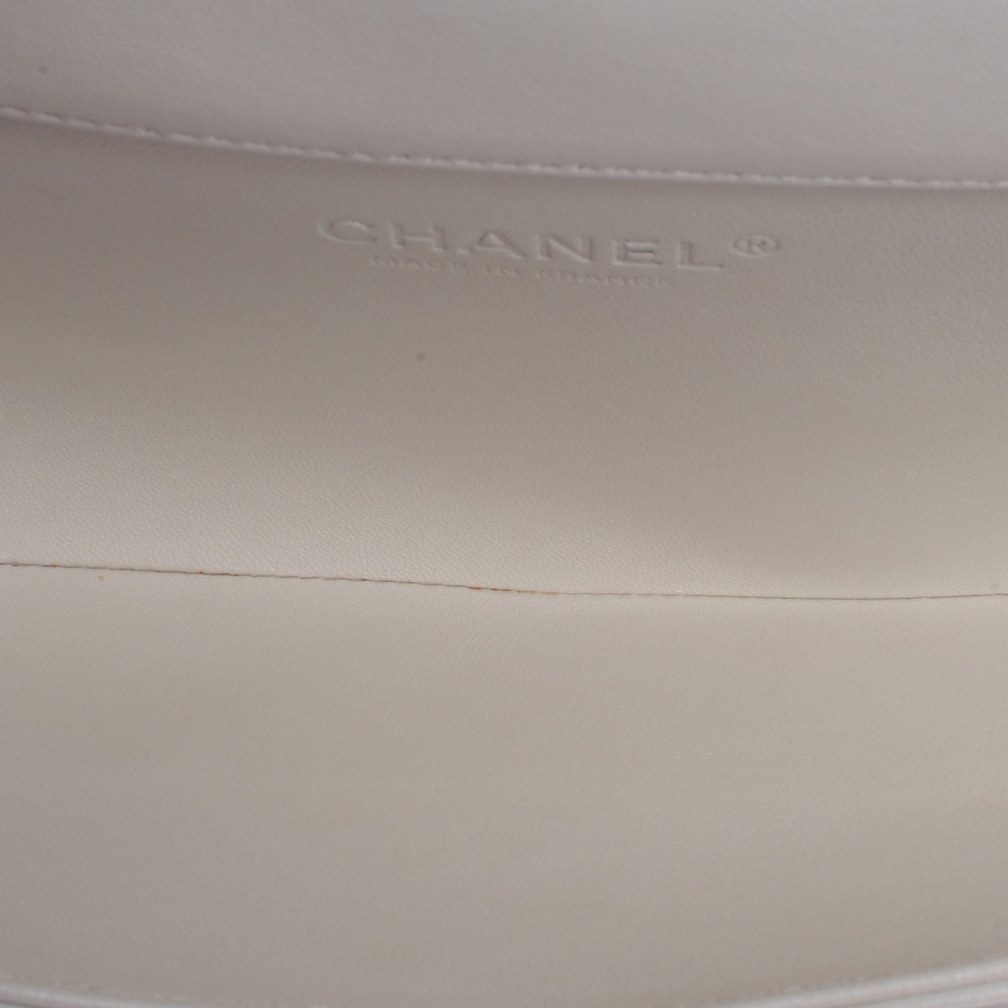 Iridescent Leather Midnight Swim Clutch Bag White