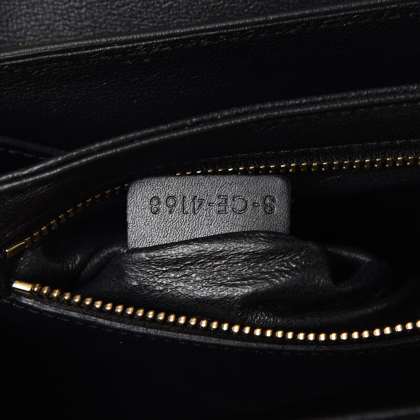 Shiny Calfskin Medium C Bag Black