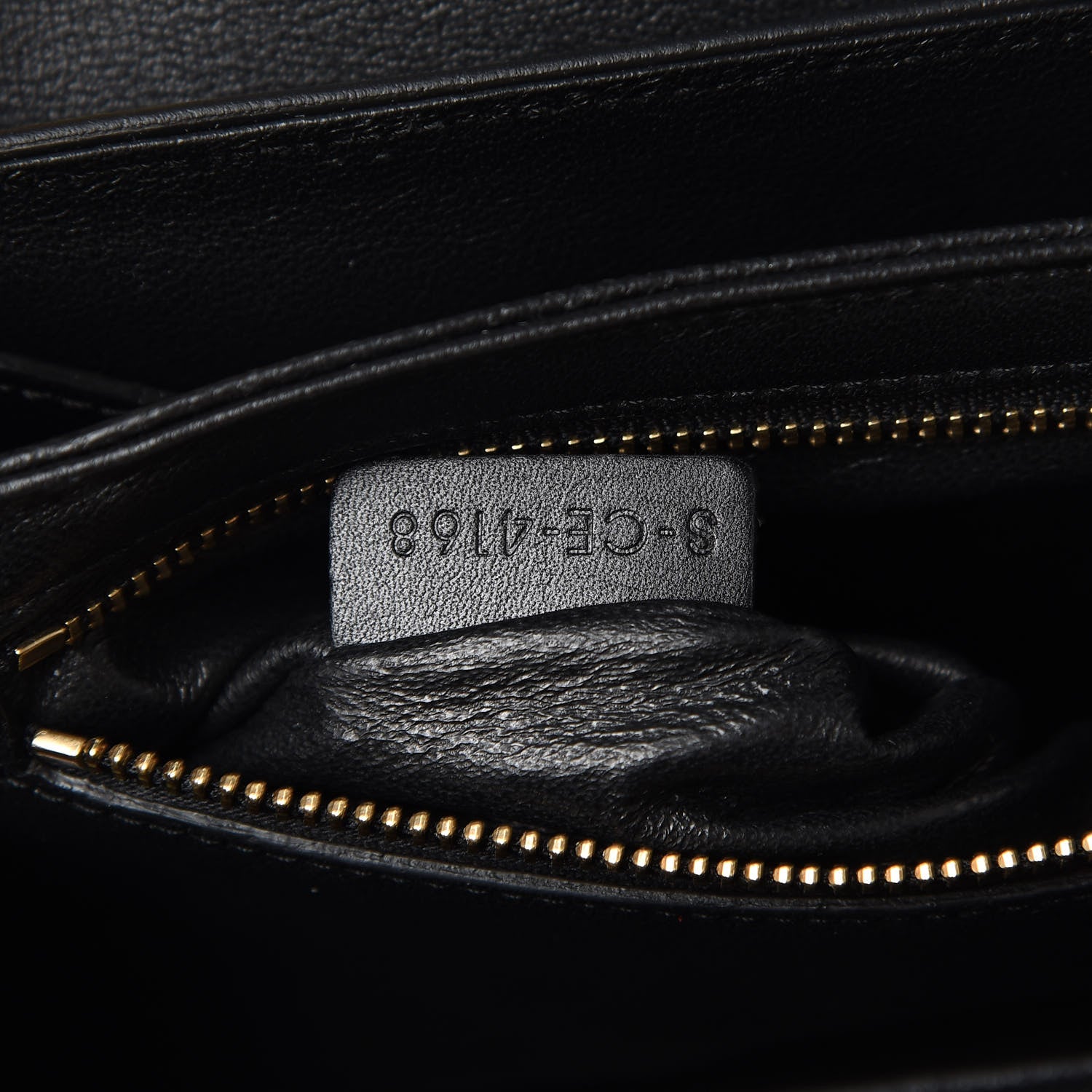 Celine Shiny Calfskin Medium C Bag Black 6 of 9