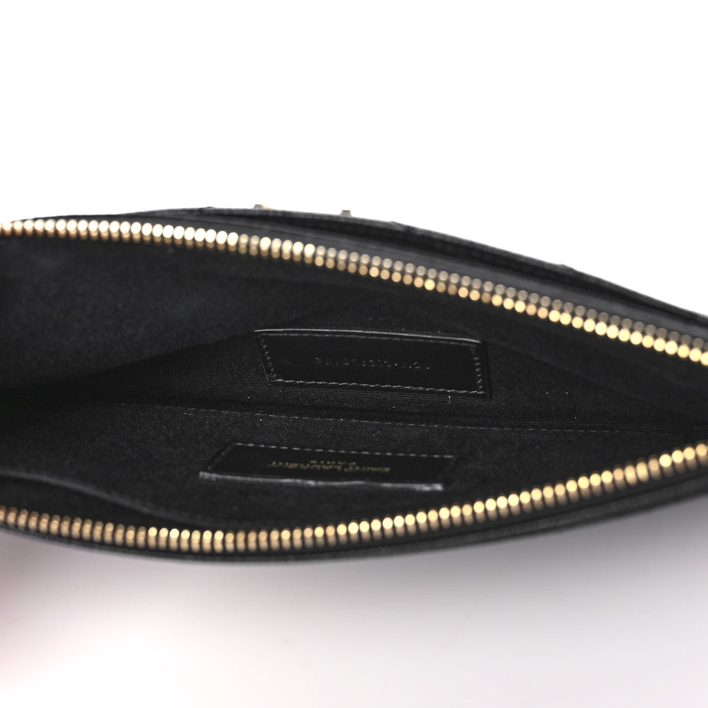 Grain De Poudre Chevron Monogram Large Bill Pouch Black