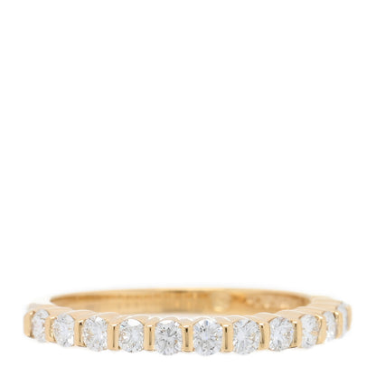Tiffany 18K Yellow Gold Diamond .50ctw Half Circle Band Ring 53 6.25 1 of 5