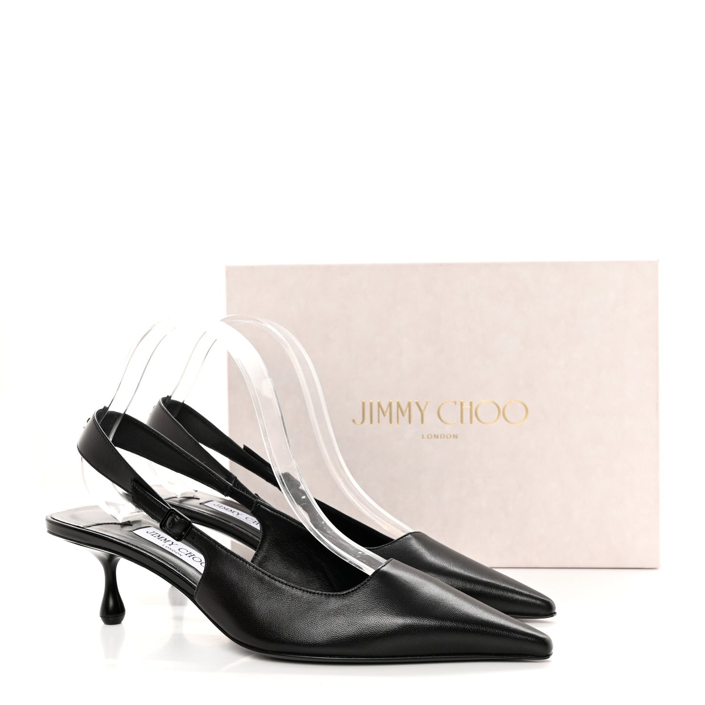 Nappa Amel 50 Slingback Pumps 41.5 Black