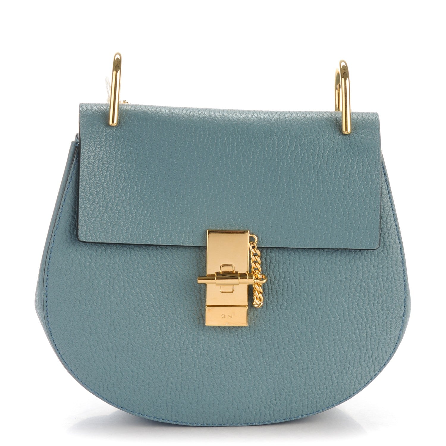 Chloe Grained Lambskin Drew Shoulder Bag Cloudy Blue 1 of 7
