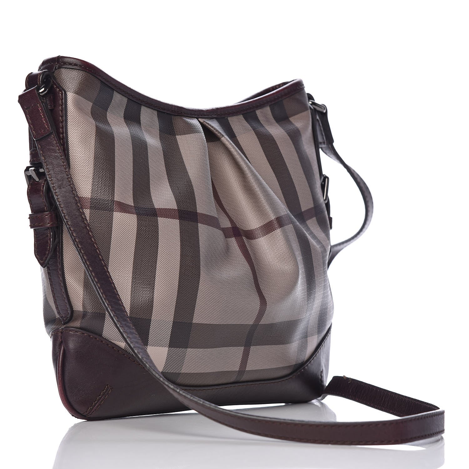 Burberry Smoked Check Hartham Shoulder Bag Chocolate 3 of 16