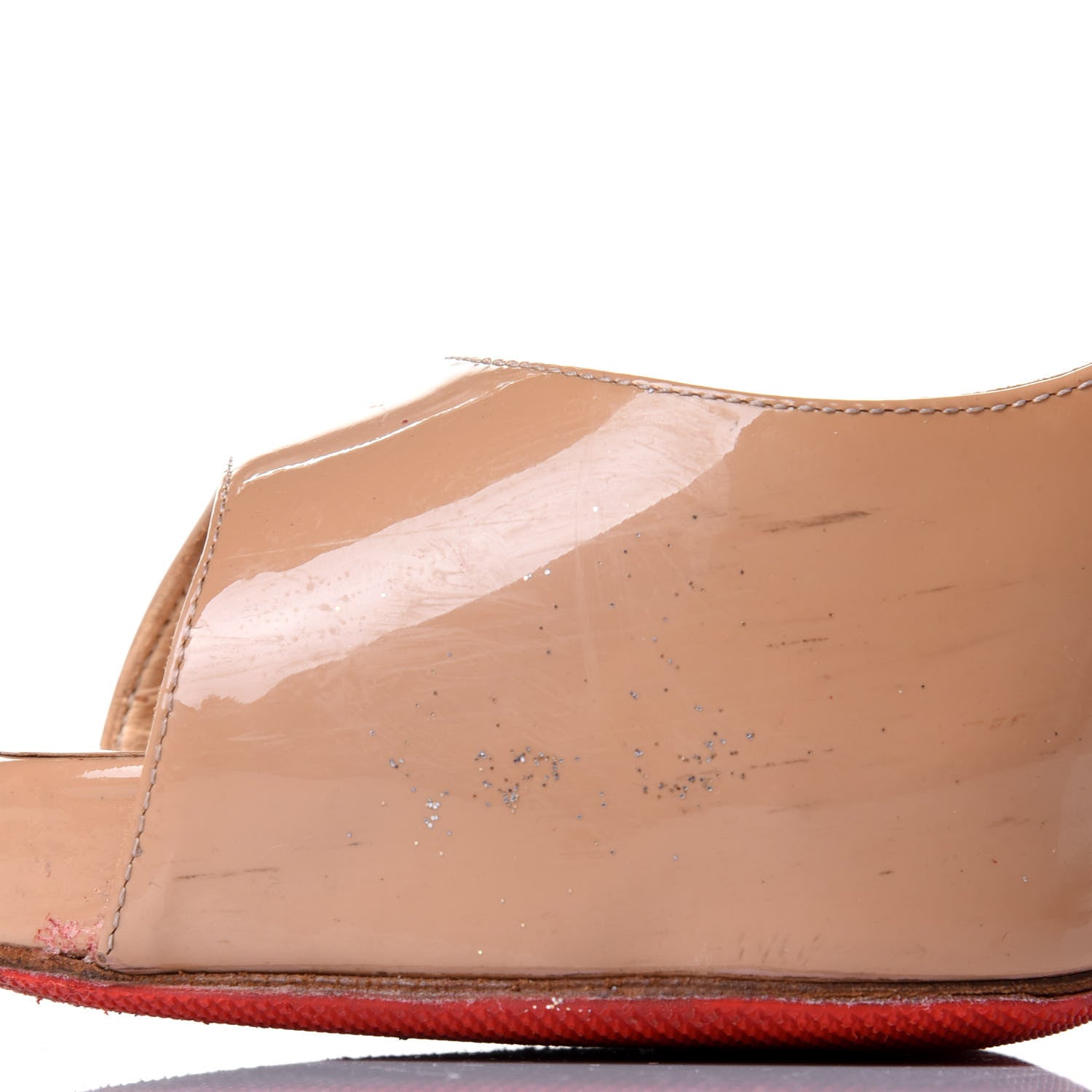 Christian Louboutin Patent New Very Prive 120 Pumps 38.5 Nude 12 of 13