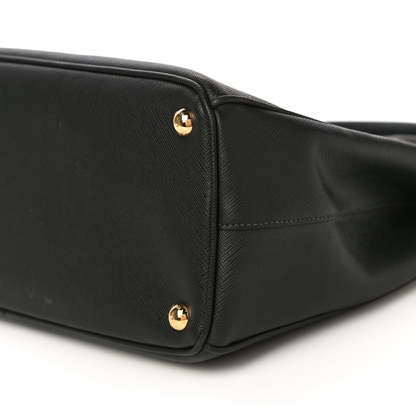 Saffiano Lux Large Galleria Double Zip Tote Black