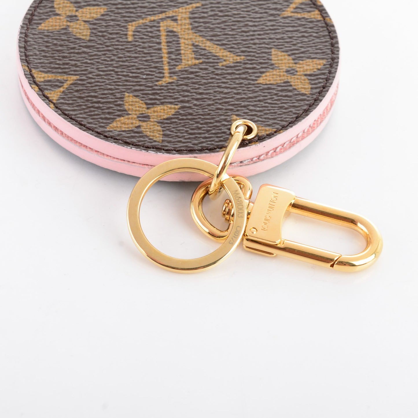 Monogram LV Mirror Key Holder Rose Ballerine