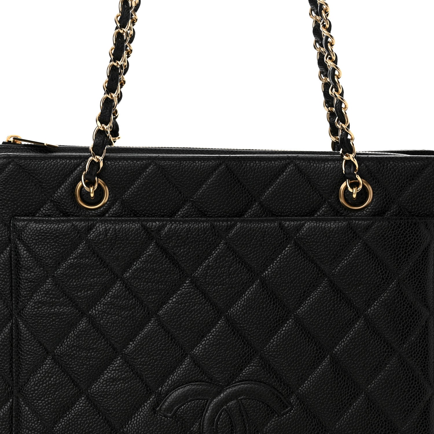 Chanel Caviar Quilted Zip Tote Black 10 of 14