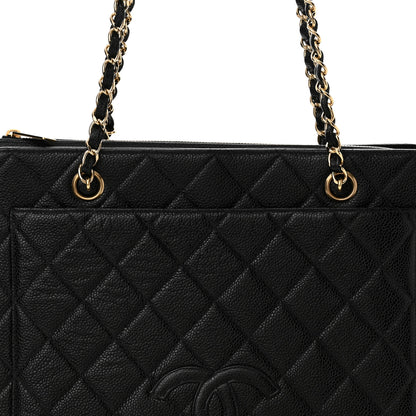 Chanel Caviar Quilted Zip Tote Black 10 of 14