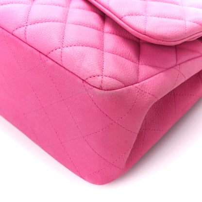 Chanel Iridescent Caviar Quilted Jumbo Double Flap Pink 11 of 16