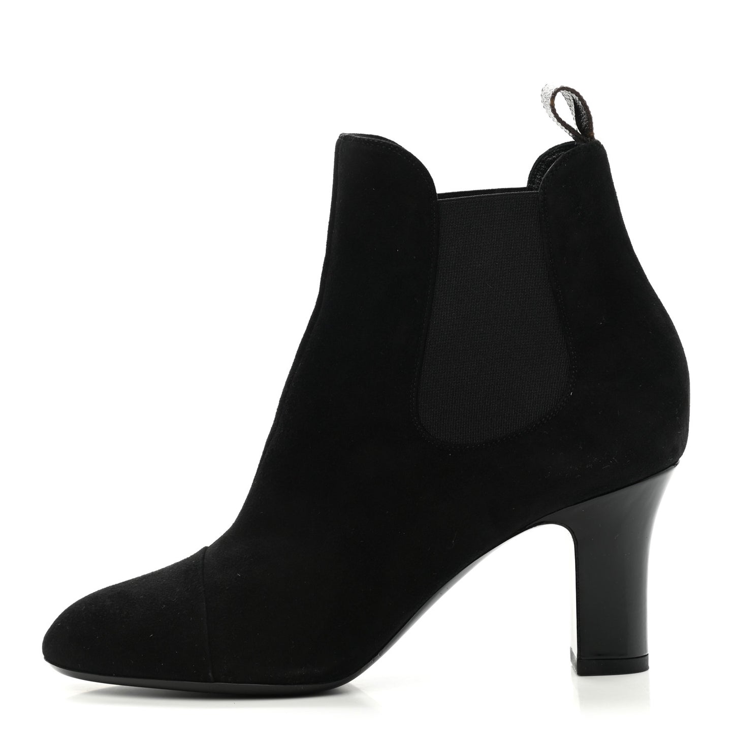 Suede Monogram Uniformes Cap Toe Chelsea 75mm Ankle Boots 37.5 Black