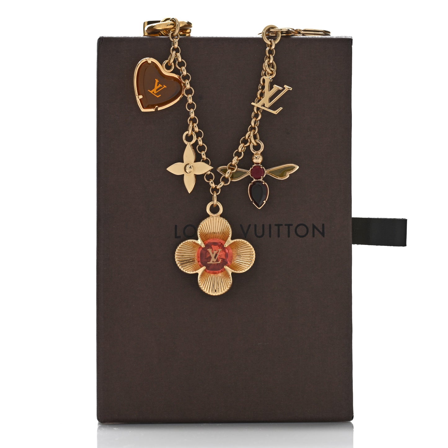Bee Flower Chain Key Charm