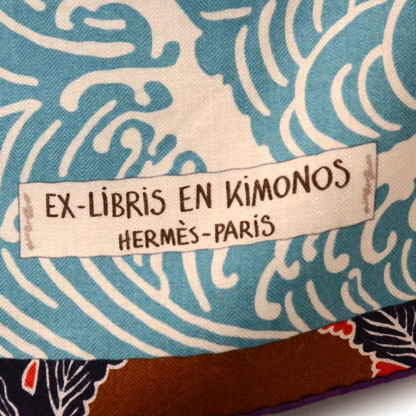 Cashmere Silk Ex Libris en Monogram Kimonos Shawl GM 140