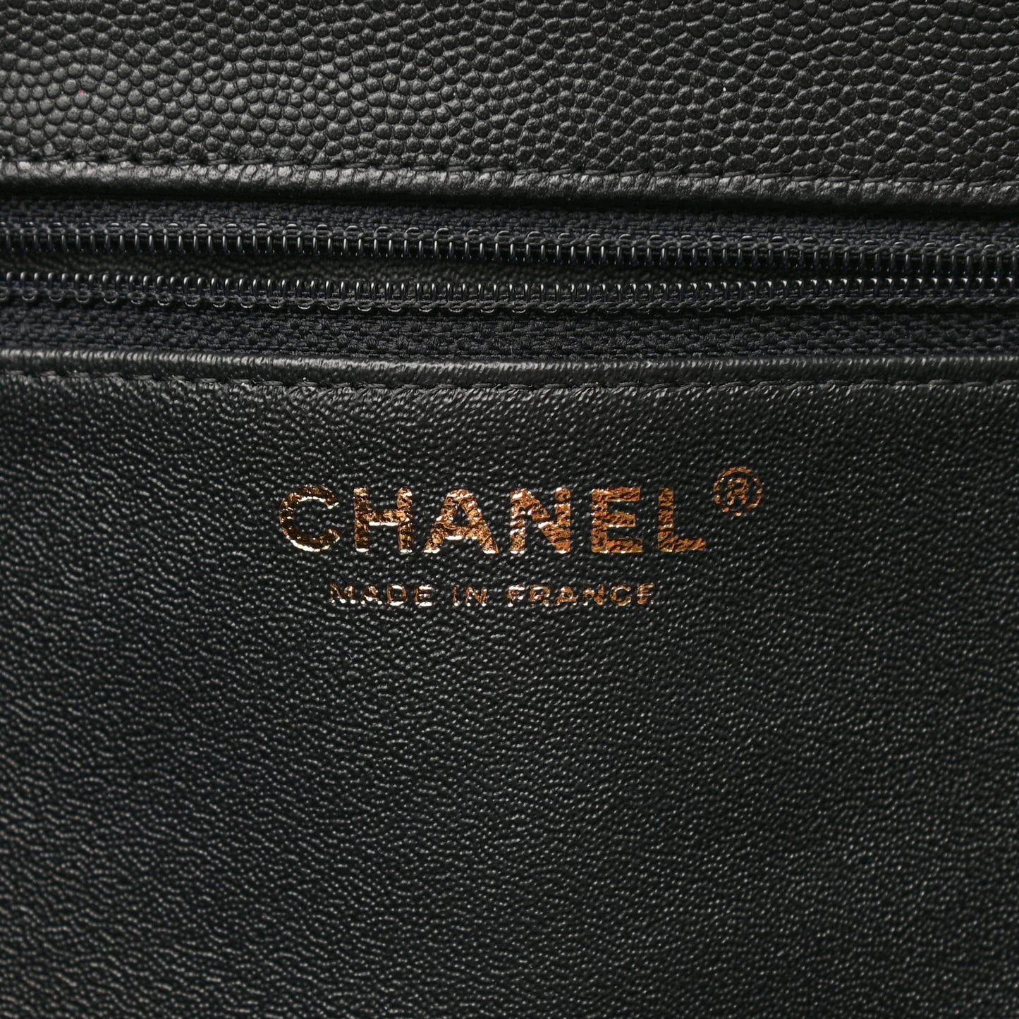Caviar Quilted Flap Clutch Black