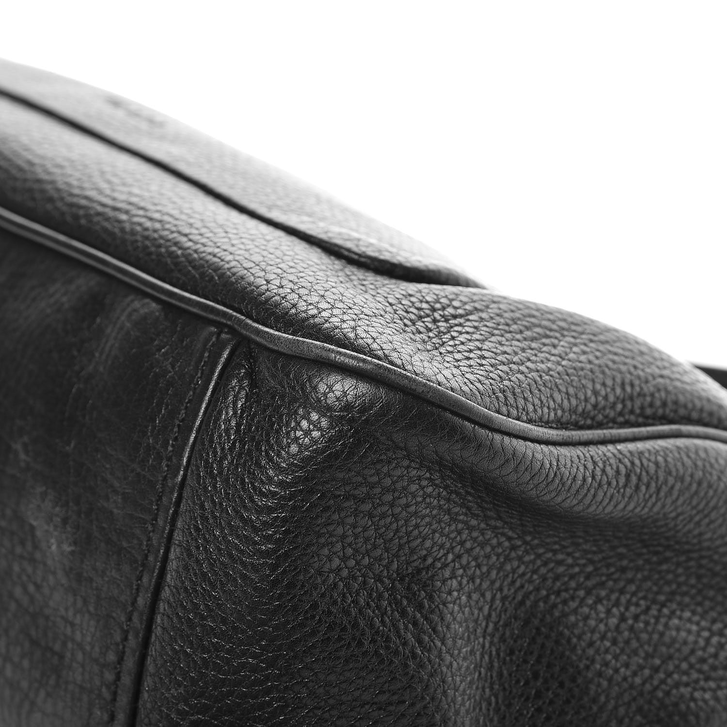 Prada Vitello Daino Buckle Shoulder Bag Black 8 of 10
