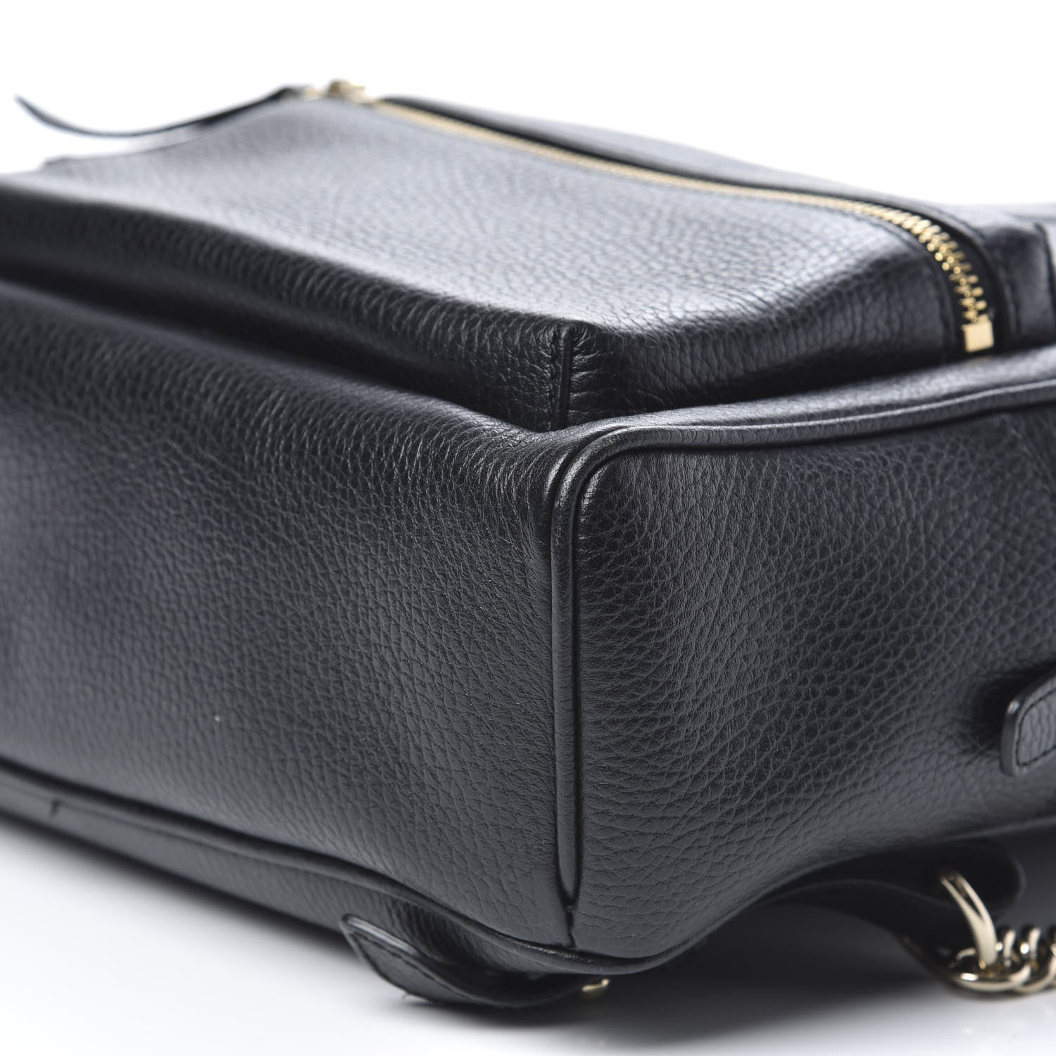Gucci Pebbled Calfskin Soho Chain Backpack Black 8 of 11