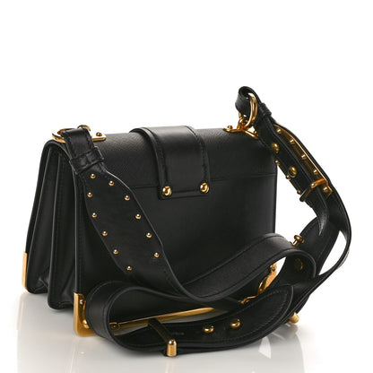Prada City Calf Saffiano Cahier Bag Black 2 of 8