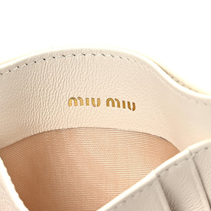 Miu Miu Nappa Matelasse Card Holder White 6 of 8