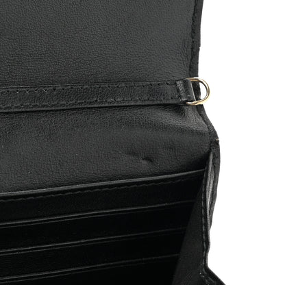 Christian Dior Grained Calfskin Cannage Lady Dior Rendezvous Chain Wallet Black 11 of 15