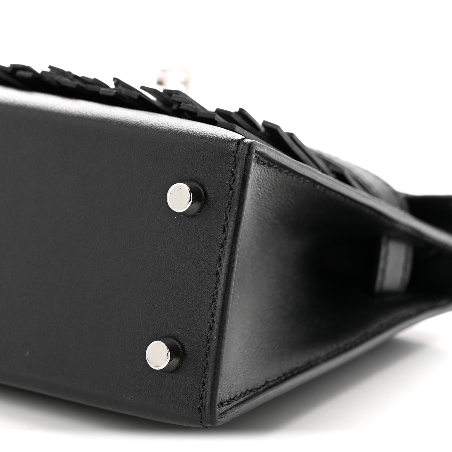 Tadelakt Sombrero Box Pampilles Mini Kelly Sellier 20 Black