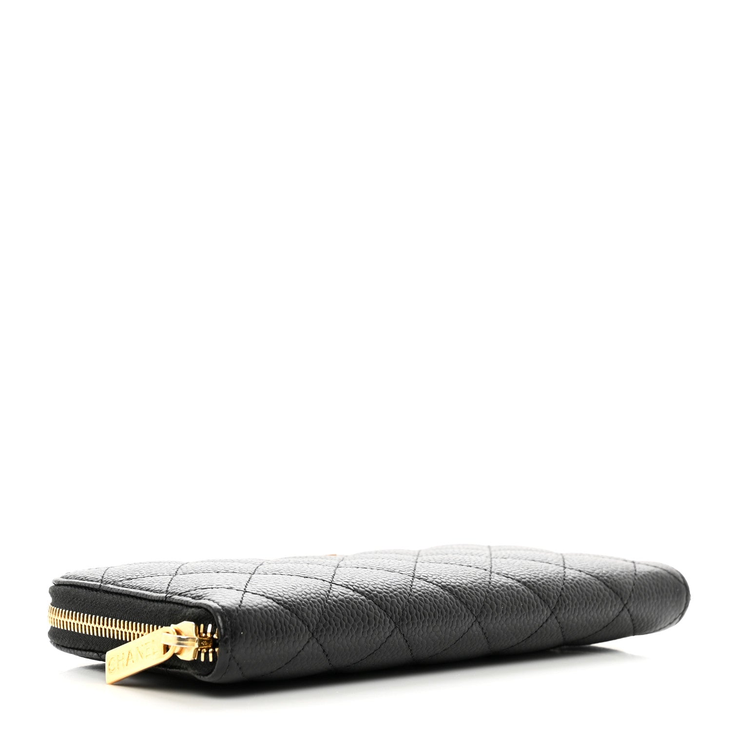 Chanel Caviar Quilted Large Gusset Zip Around Wallet Black 4 of 10