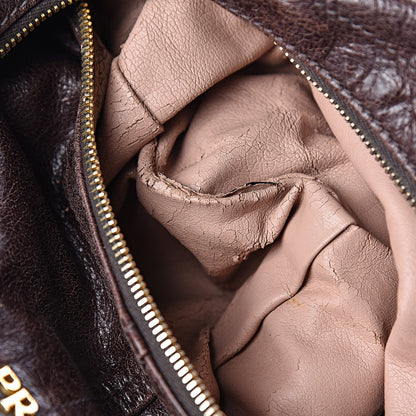 Prada Vitello Shine Hobo Bruciato 9 of 14
