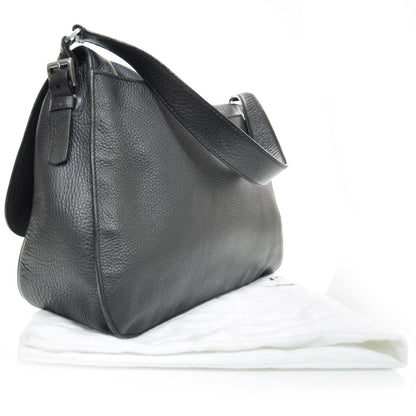Prada Leather Large Shoulder Bag Nero Black 2 of 9
