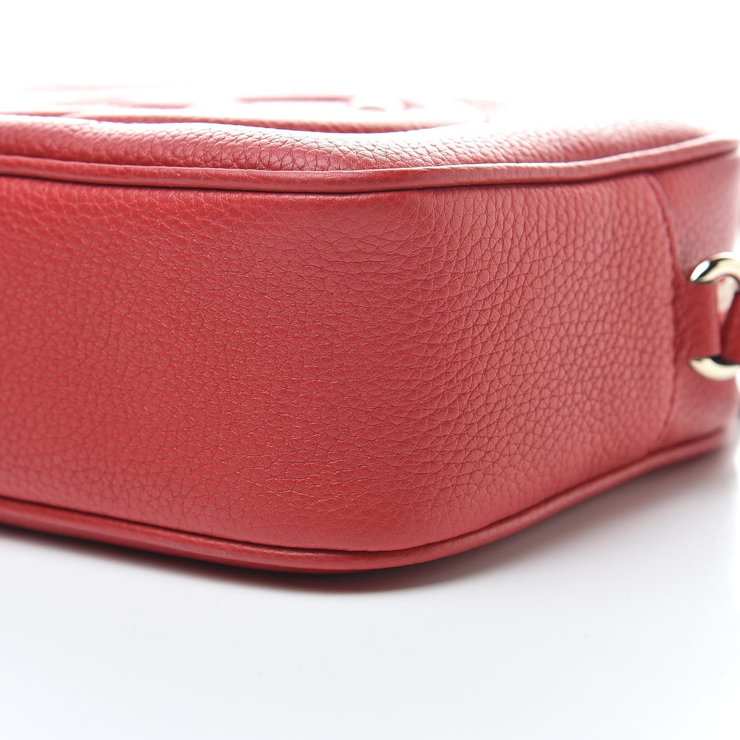 Pebbled Calfskin Small Soho Disco Bag Tabasco Red