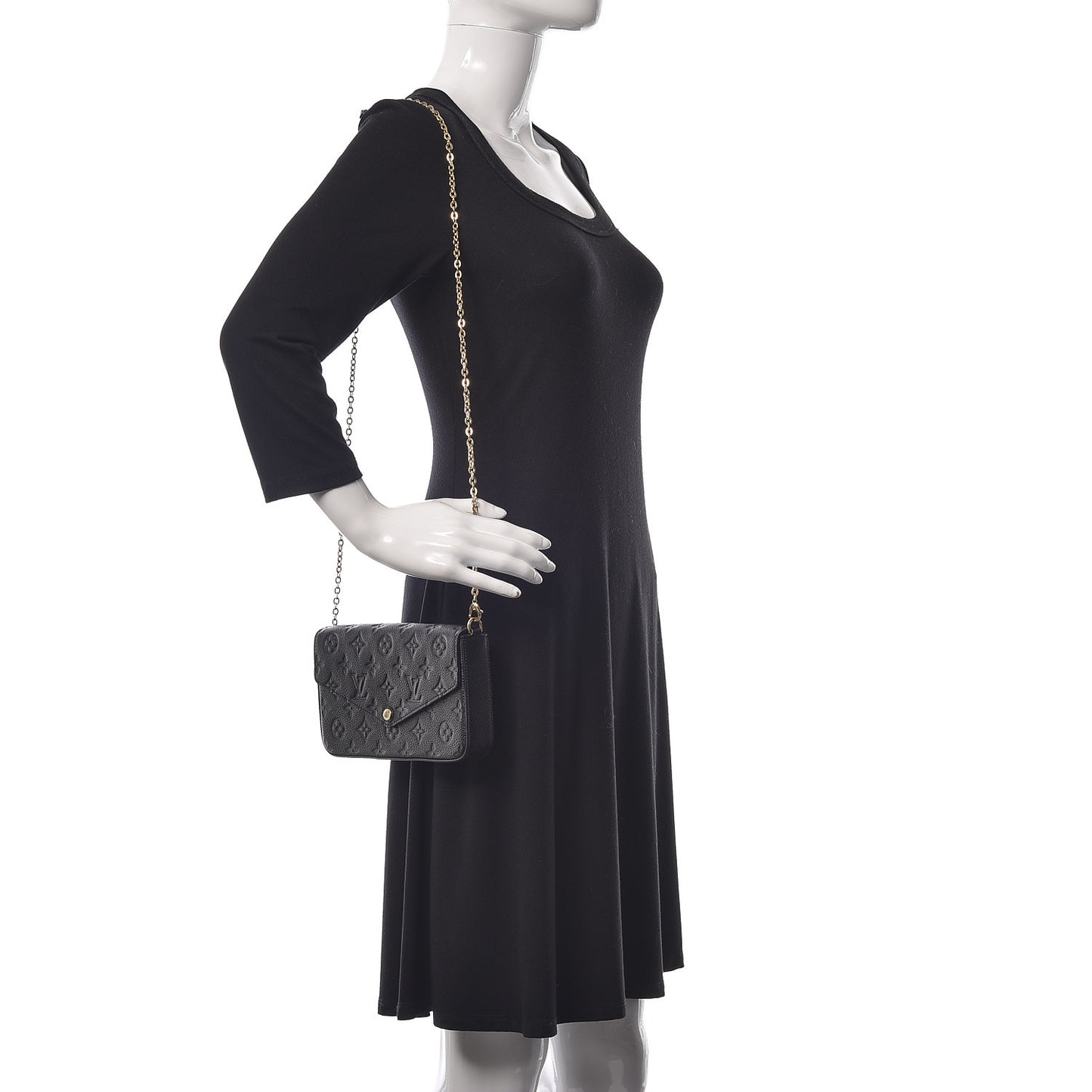 Empreinte Pochette Felicie Chain Wallet Black