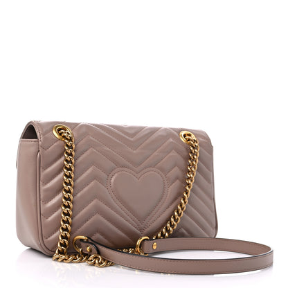 Gucci Calfskin Matelasse Small GG Marmont Shoulder Bag Porcelain Rose 2 of 10