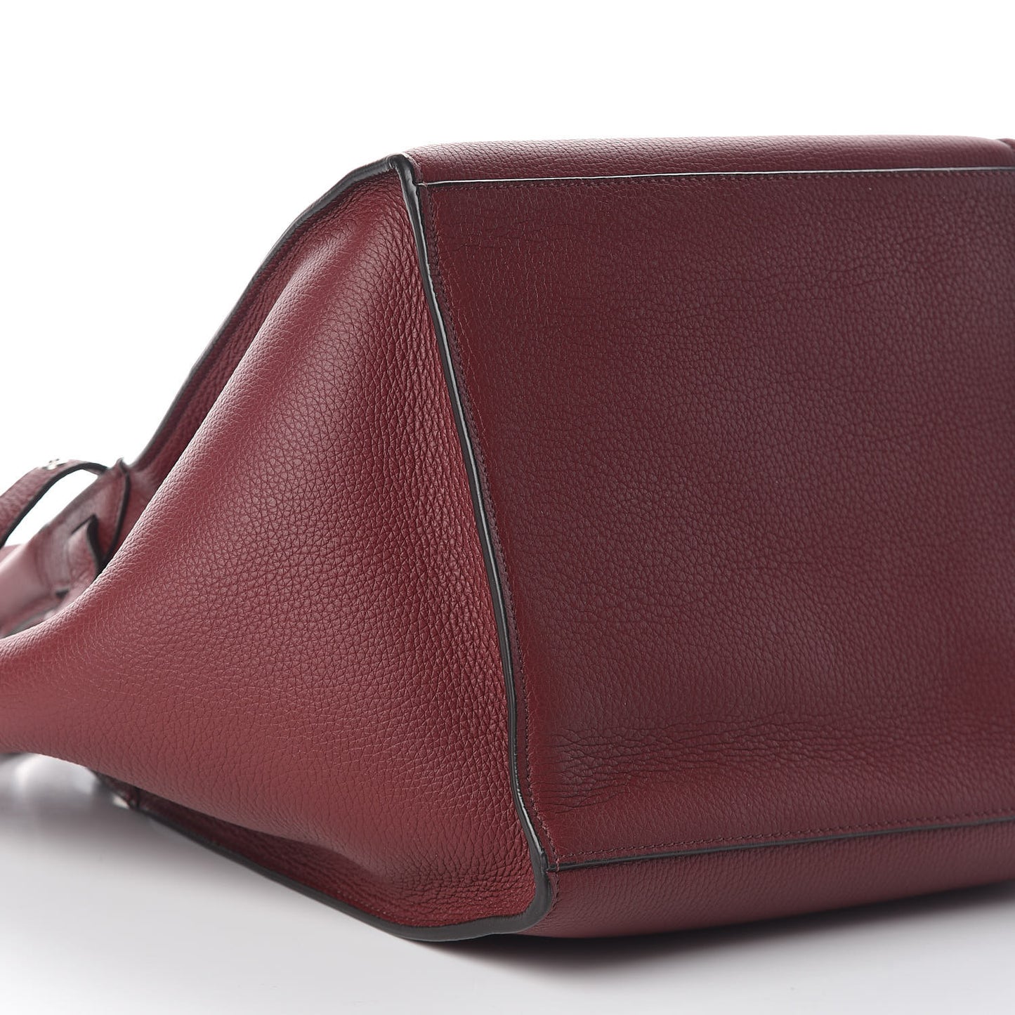 Supple Grained Calfskin Small Big Bag Wine