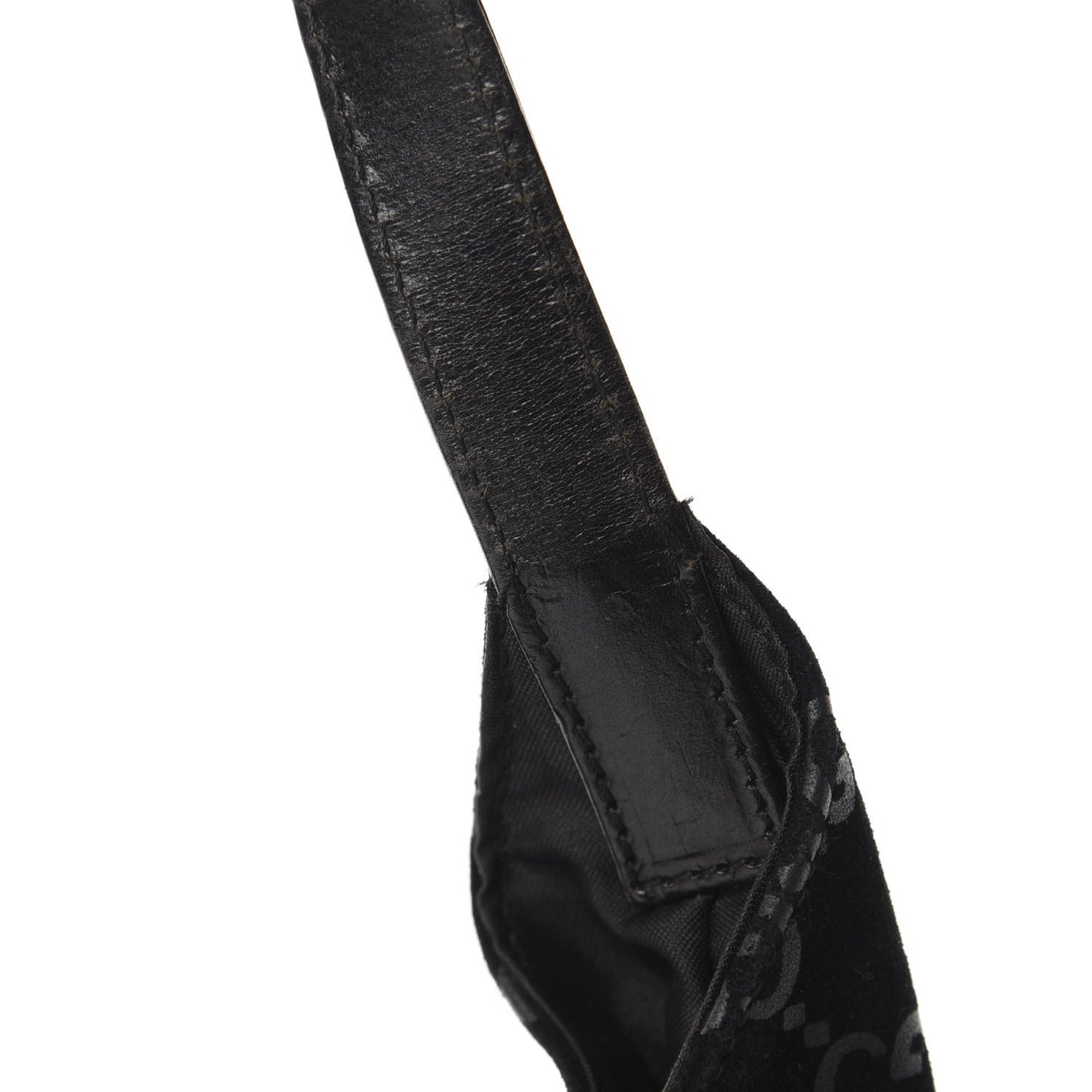Suede Monogram Hobo Black